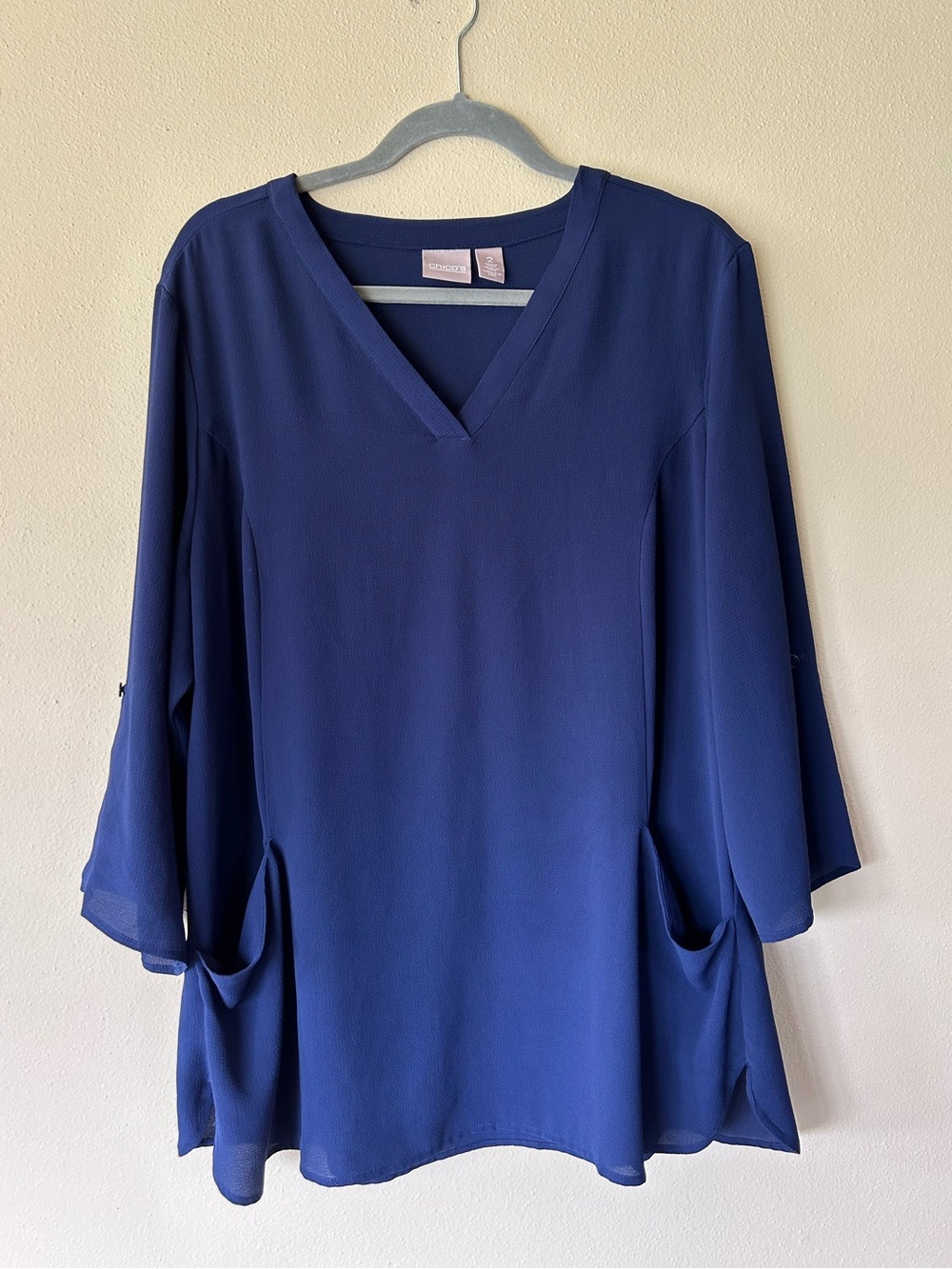 Chico's | Navy Blue Tunic Blouse